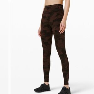 Lululemon Swift Speed High-Rise Camo Leggings Heritage Brown Camouflage 6